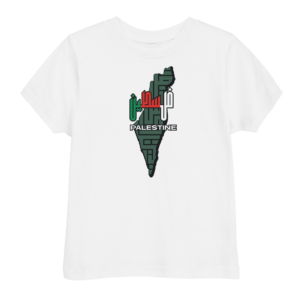 Toddler Palestine Calligraphy Map T-Shirt